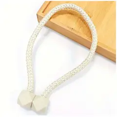 GENERICO - Pack de 02 Sujetadores - Abrazaderas Magneticas para Cortinas Crema