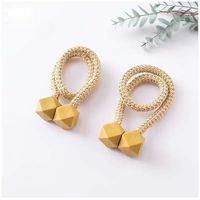 Pack de 02 Sujetadores - Abrazaderas Magneticas para Cortinas Dorado