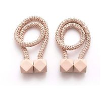 Pack de 02 Sujetadores - Abrazaderas Magneticas para Cortinas Beige