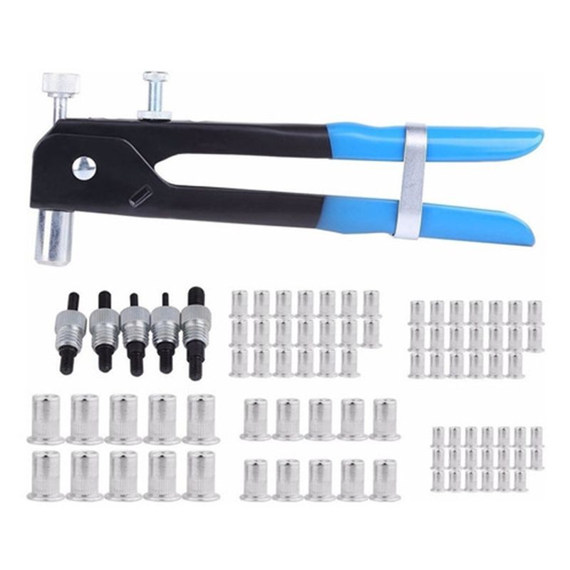 GENERAC - Kit Remachadora Tuerca 86 Piezas M3 A M8 Remache Ciego