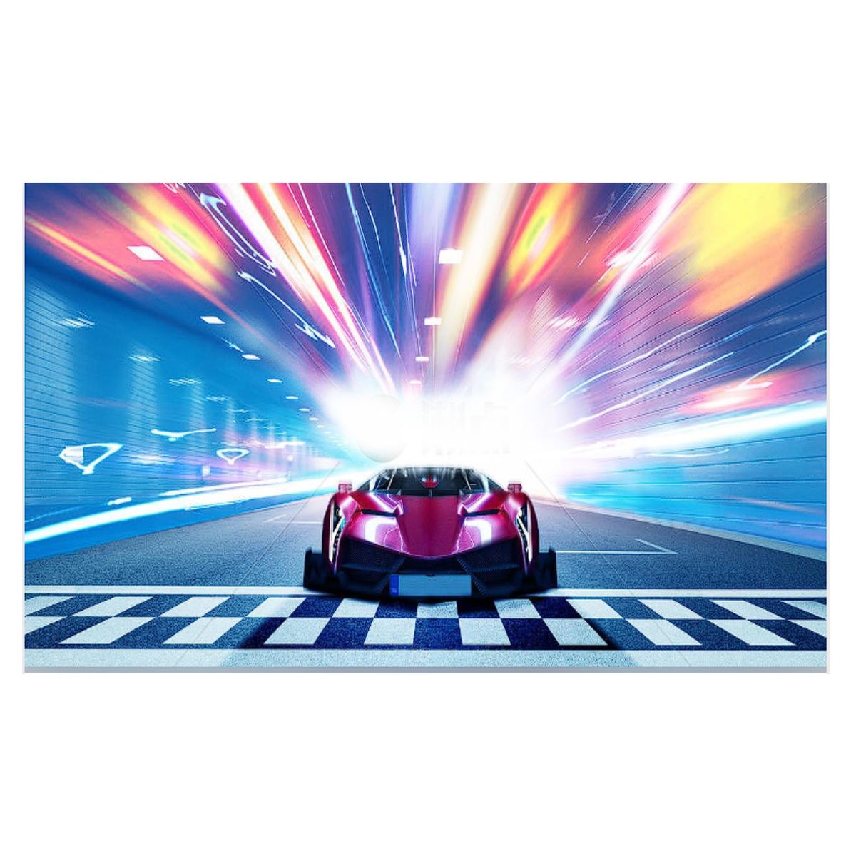SMARTY - Alfombra Lisa Gamer Juvenil Infantil Champion Cars 150x200 CM