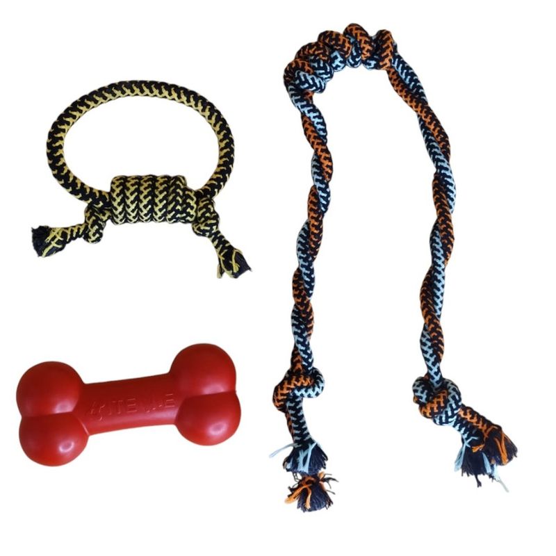 GENERICO - Set De Juego Cuerdas Y Hueso Para Perros, 3 Unidades