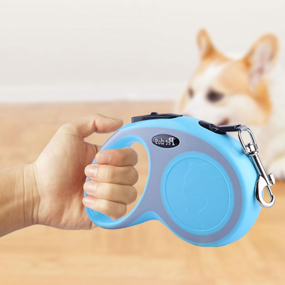 GENERICO - Correa Retráctil Con Botón De Frenado Perros Mascotas 5mts