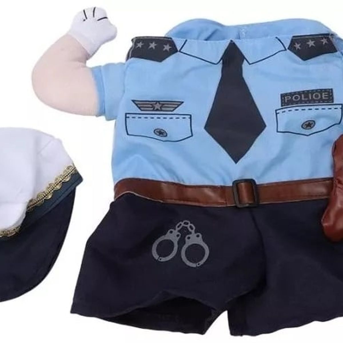 DEFENSOR FOREVER - Disfraz De Policía Para Mascotas Perros Gatos Talla S