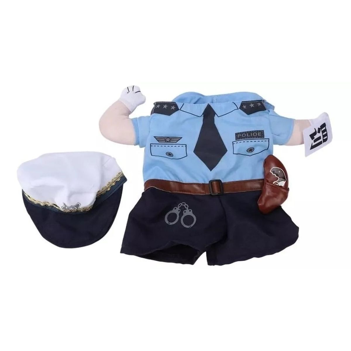 DEFENSOR FOREVER - Disfraz De Policía Para Mascotas Perros Gatos Talla S