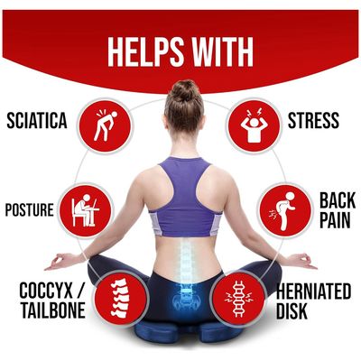 Imagen 2 del producto Cojin Lumbar Y Asiento Para Coxis y Ciatica Lumbar-Azul
