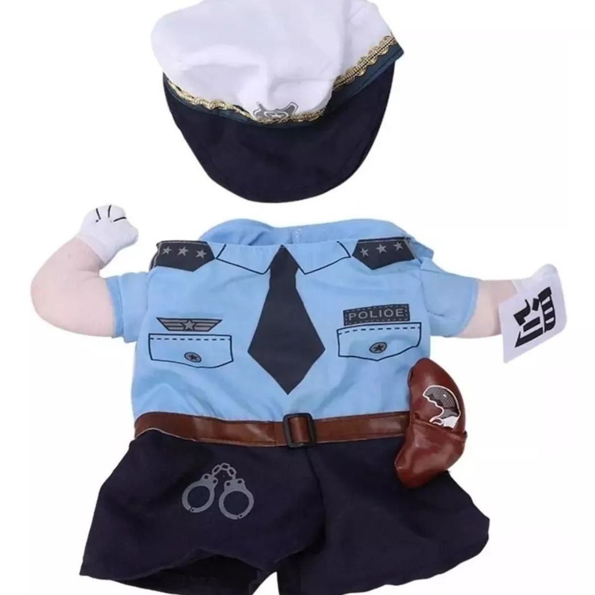 DEFENSOR FOREVER - Disfraz De Policía Para Mascotas Perros Gatos Talla L