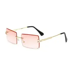 GENERICO - Anteojos de sol rectangular sin marco estilo vintage