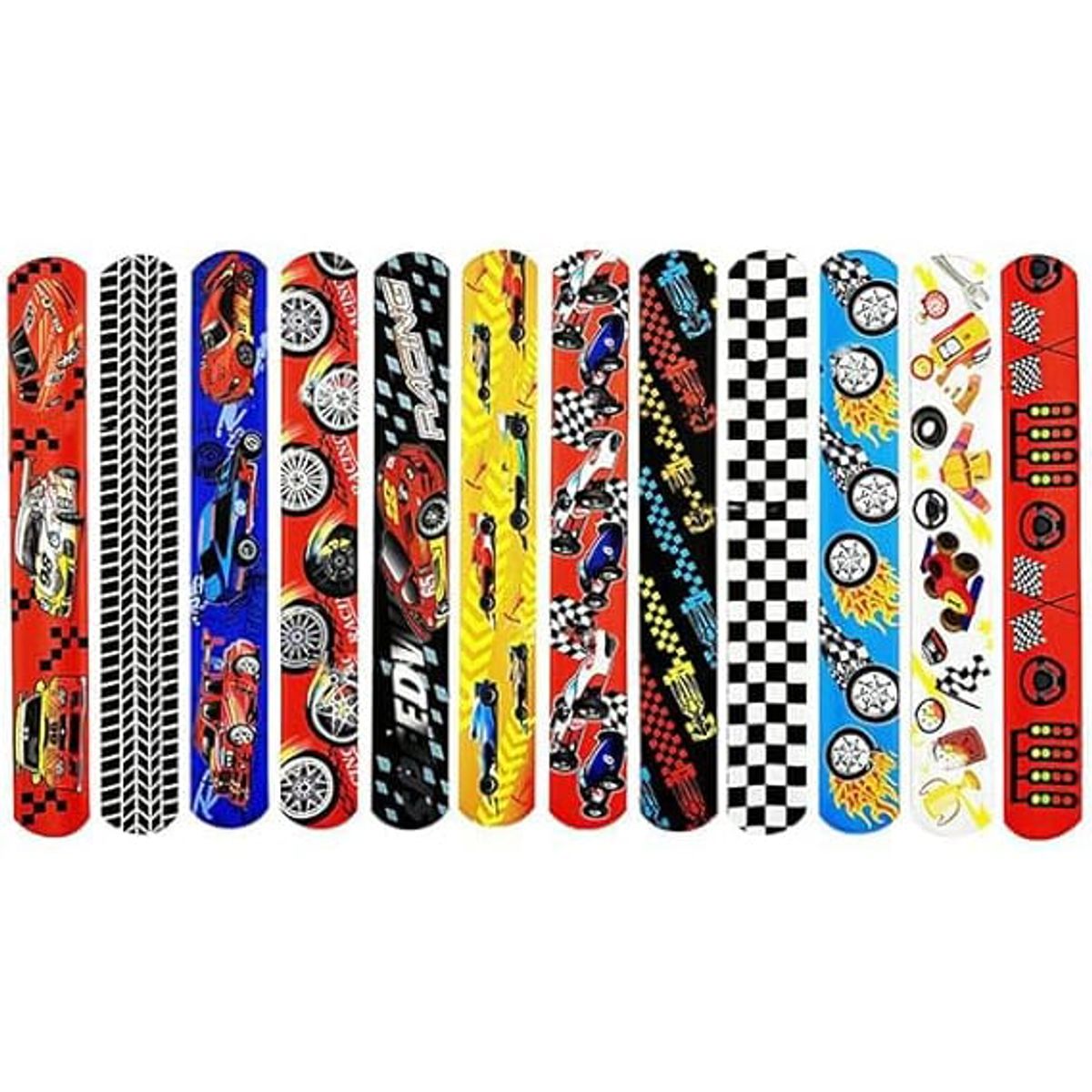 KUANGYE - Pack 12 Pulseras Cumpleaños Hot Wheel Niños