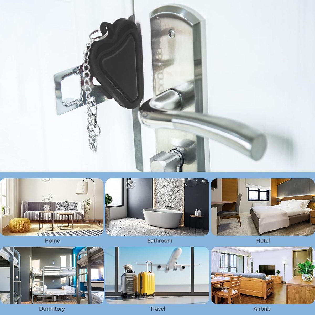 KUANGYE - Cerradura De Puerta De Hotel Portátil Antirrobo De Viaje
