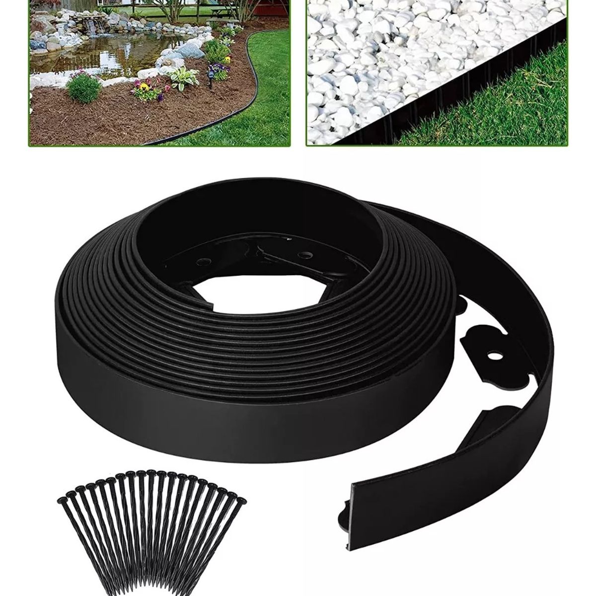 KUANGYE - Separador Jardín Limitador De Césped Burlete 5cm X 6m
