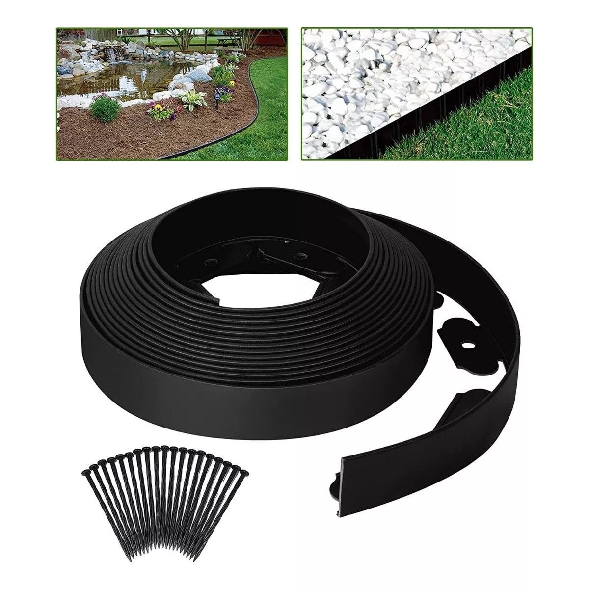 KUANGYE - Separador Jardín Limitador De Césped Burlete 5cm X 6m