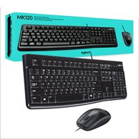 Combo Teclado Alambrico + Mouse Mk120 Antiderrame USB-A