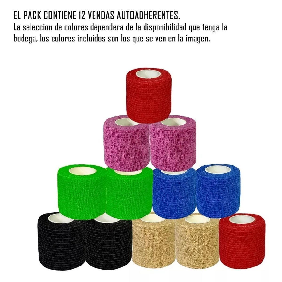 KUANGYE - Venda Autoadherente Compatible Coban 5cm X 4.5mt Pack 12 Und