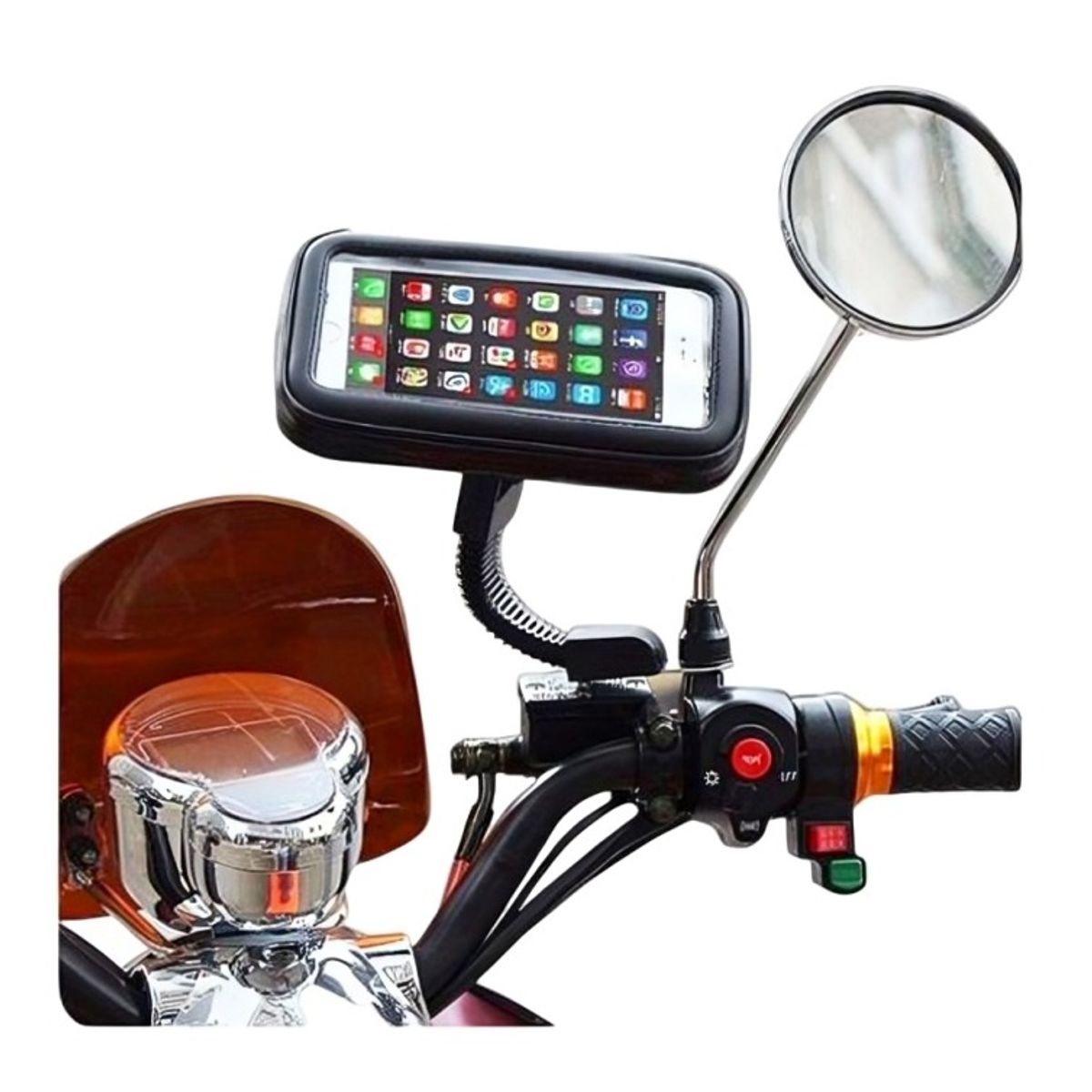 OEM - PORTA IPOD IMPERMEABLES TOUCH CON BRAZO PARA MOTO HASTA 55