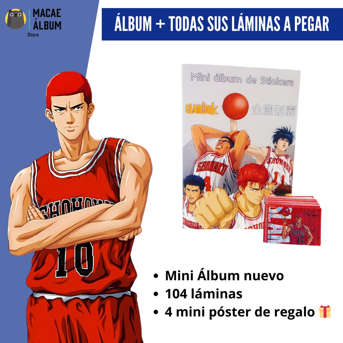 GENERICO - Mini Álbum Slam Dunk + Todas Sus Láminas A Pegar