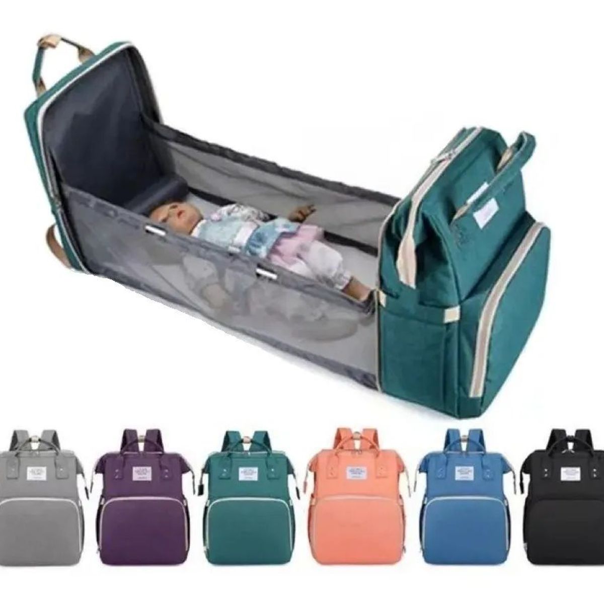 SHOP EHOME BAG - Mochila 3 En 1 Pañalera, Cuna, Mudador Portátil.