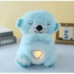 OEM - OSO DE PELUCHE RELAJANTE CON LUZ PARA BEBE AZUL