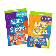 ADETEC - BLOCK DE STICKERS MASCOTAS ADHESIVAS + 400 STICKERS