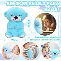 OEM - NUTRIA DE PELUCHE RELAJANTE CON LUZ PARA BEBE AZUL
