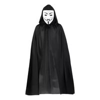 Disfraz Adulto Anonymous Hacker Halloween Capa + Mascara