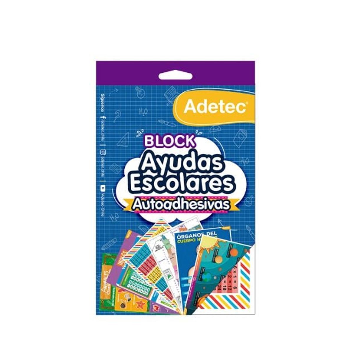 ADETEC - Block Ayudas Escolares Autoadhesivas Adetec