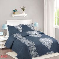 Cubrecama Quilt Verano King - Azul Corazón A105