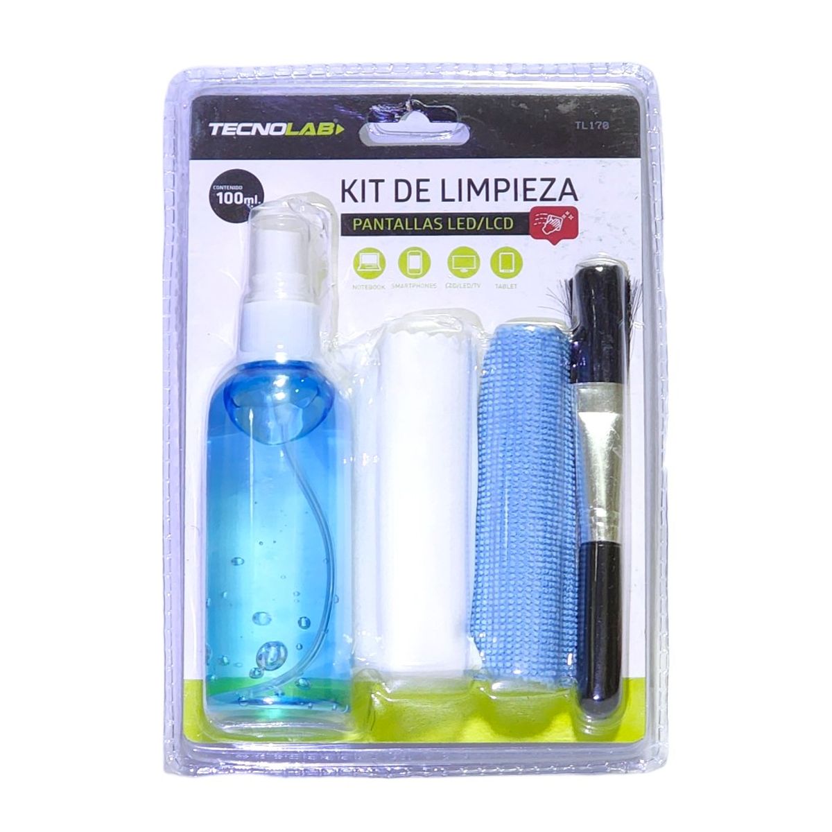 TECNOLAB - Kit De Limpieza 4 en 1 Tecnolab TL170 Led LCD 100ml