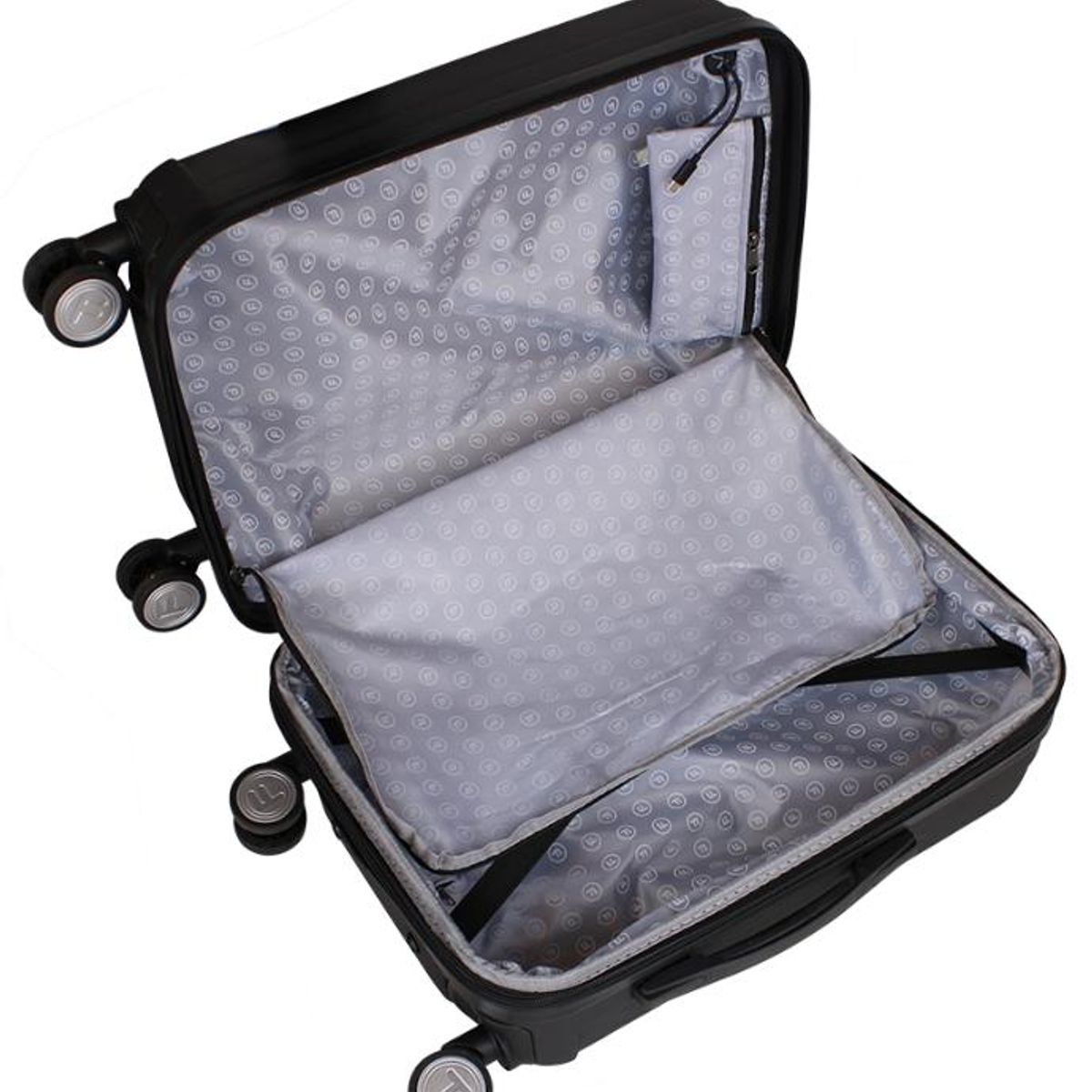 F LA MALETA DE CHILE - Maleta Flip de cabina con usb negra F la Maleta de Chile