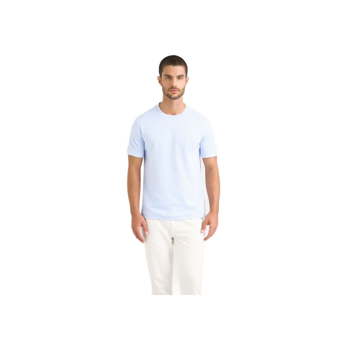 VELEZ - Vélez Camiseta Micropima Arizona Hombre Semi Ajustada Azul Claro