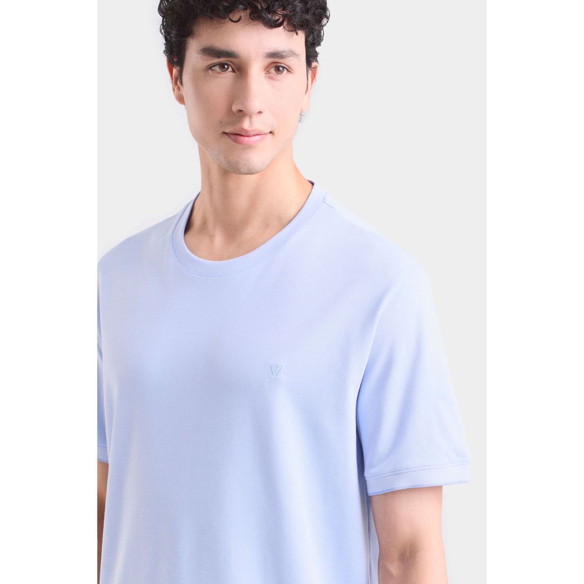 VELEZ - Vélez Camiseta Micropima Arizona Hombre Semi Ajustada Azul Claro