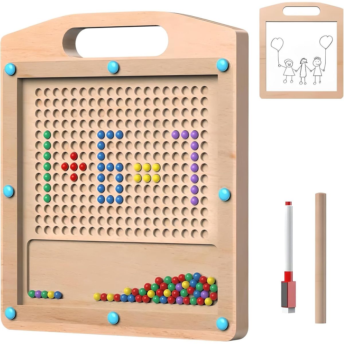 GENERICO - Pizarra magnética 2 en 1 juguete didáctico