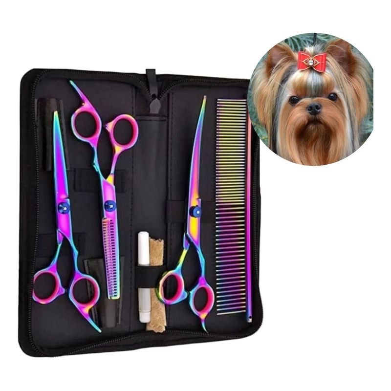 GENERICO - Set Tijeras Peluqueria Canina Corte De Pelo Para Mascotas