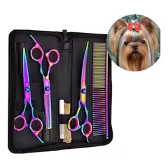 GENERICO - Set Tijeras Peluqueria Canina Corte De Pelo Para Mascotas