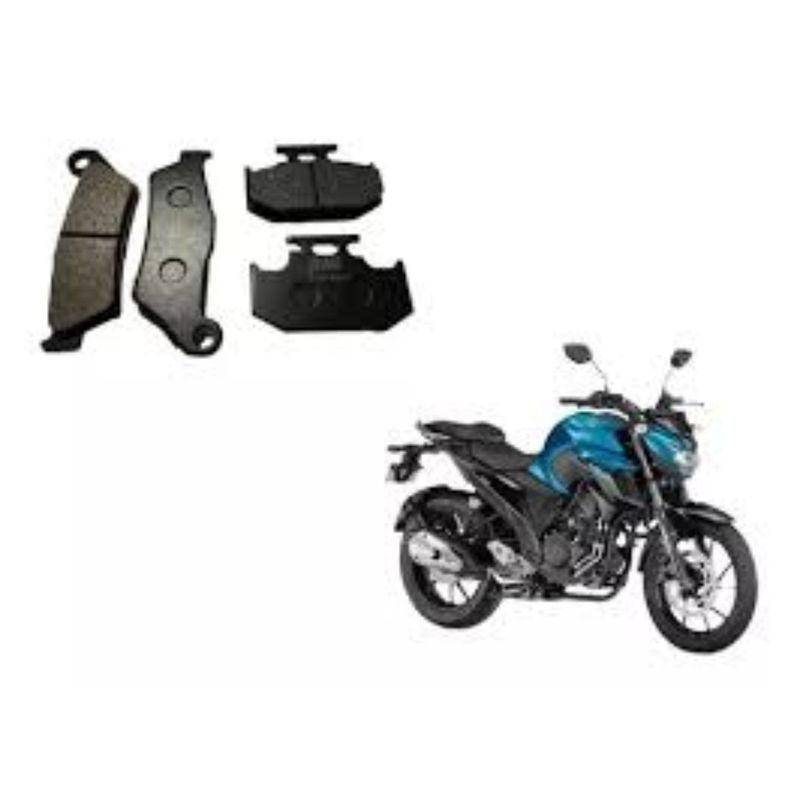 GENERICO - Pastillas delanteras y traseras Yamaha Fz25