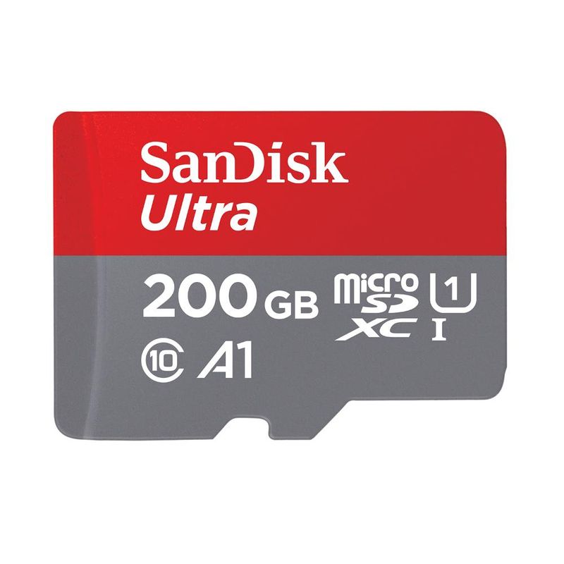 SANDISK - MICRO SD CON ADAPTADOR 200GB - Negro