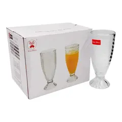 GENERICO - Set 6 Copas de Helado de Vidrio Tallado 350 ml