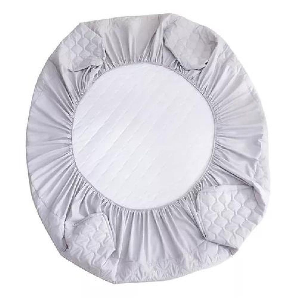 GENERICO - Cubrecolchon 2 Plazas Acolchado + 2 Fundas Para Almohada Color Blanco 100% Impermeable