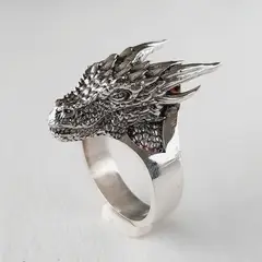GENERICO - Anillo de plata con dragón