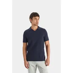 VELEZ - Vélez Polo Tejida Para Hombre Cuello En V Azul Osc