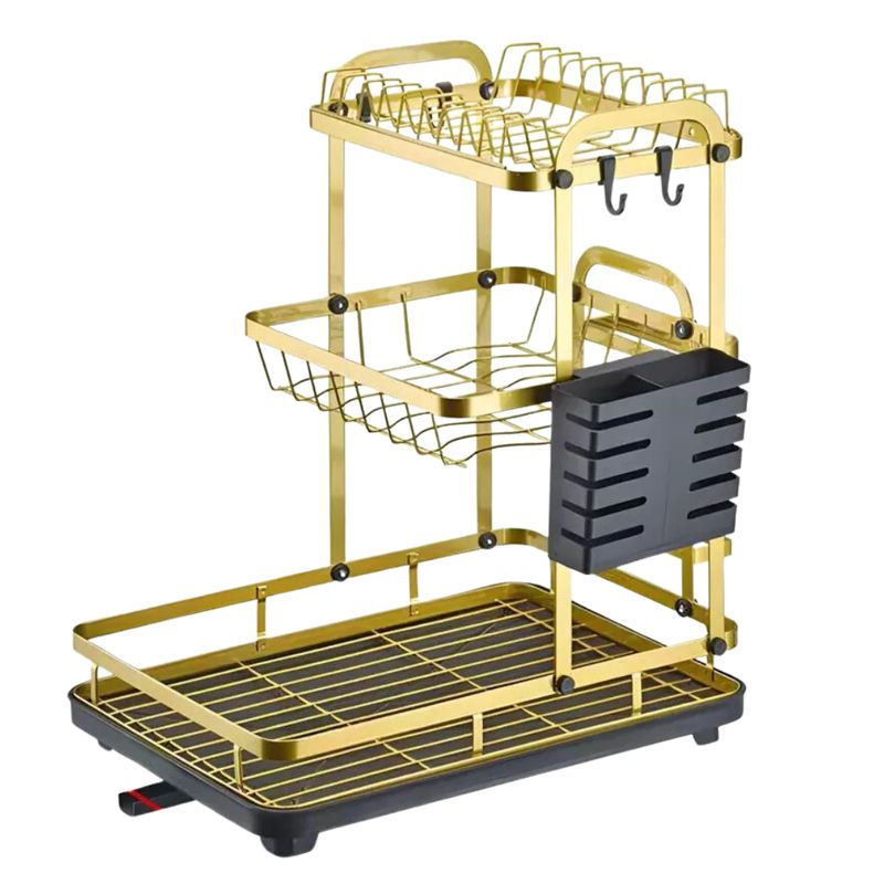 GENERICO - Secador Escurridor De Platos Loza Vajilla 3 Niveles Secaplato Cocina