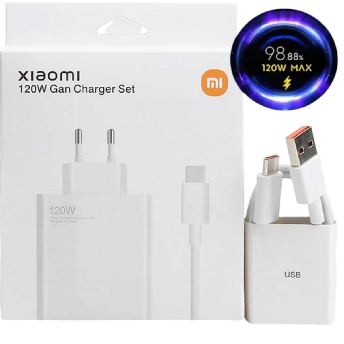 XIAOMI - Cargador Xiaomi 120w Turbo Charger Original