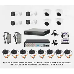 DAHUA - Kit Sistema CCTV 8 Camaras