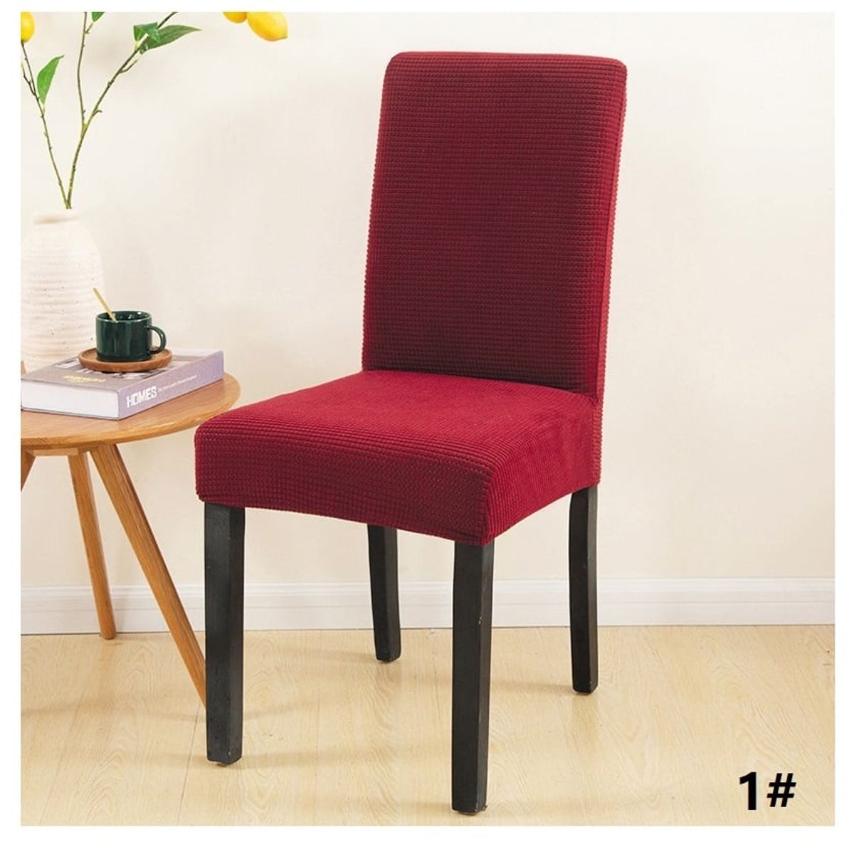 GENERICO - fundas texturizadas para silla de comedor 6 unidades