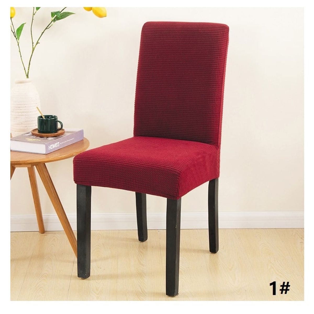 GENERICO - fundas texturizadas para silla de comedor 6 unidades