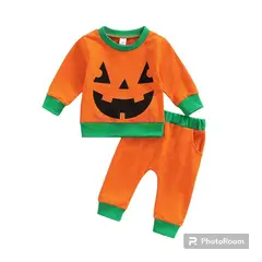 ANGO - Conjunto HALLOWEEN BEBÉ 2 pcs CALABAZA
