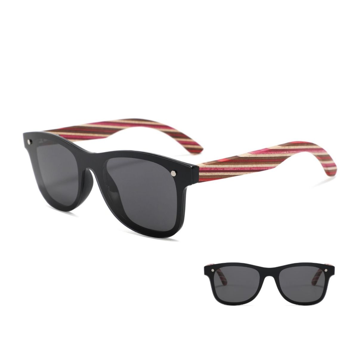 GENERICO - Lentes anteojos de sol gafas mujer hombre de madera natural
