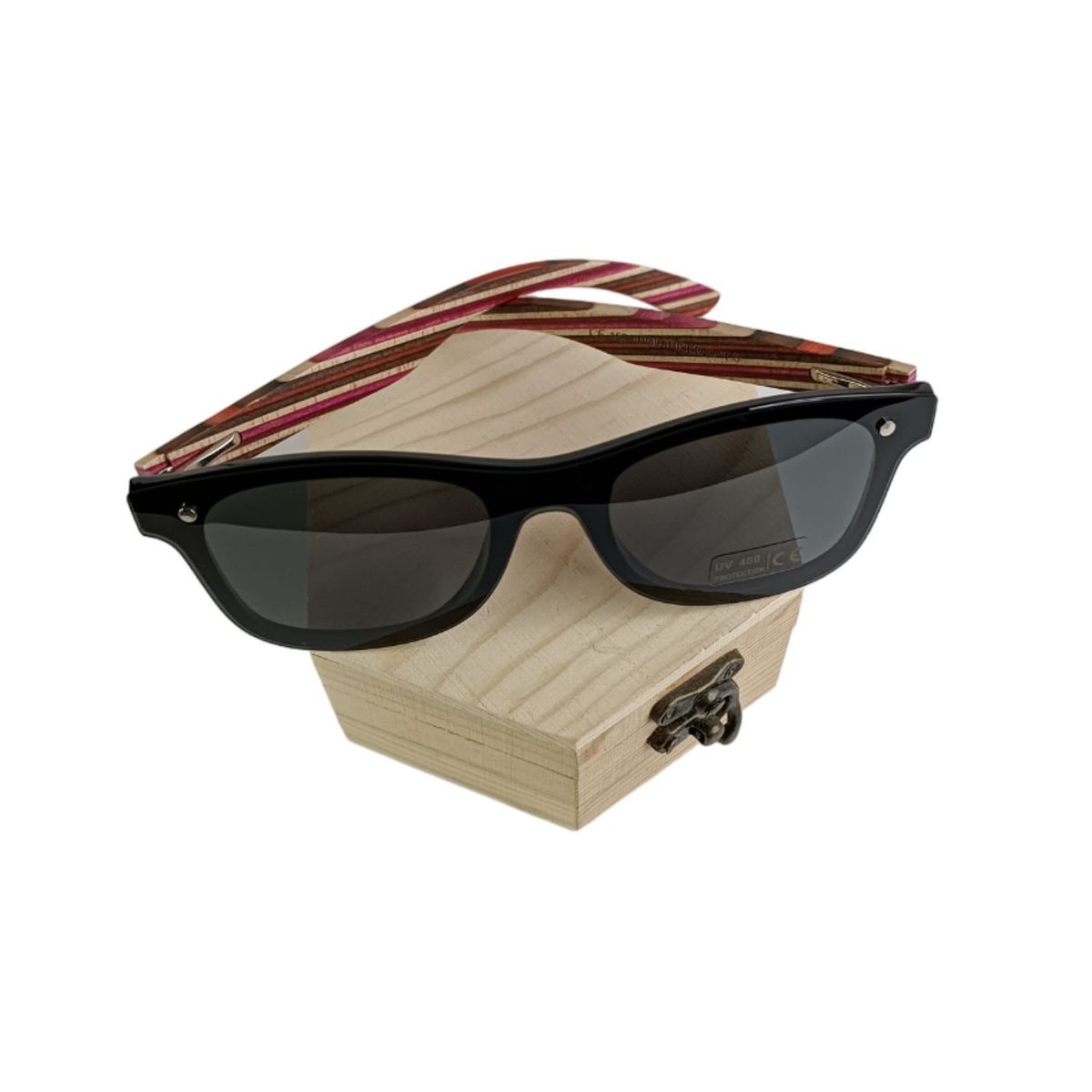 GENERICO - Lentes anteojos de sol gafas mujer hombre de madera natural