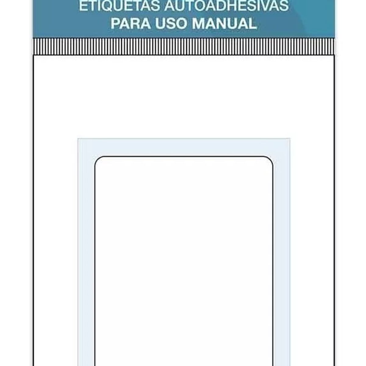 ADETEC - 18 Etiquetas Manual Adetec Rectangular Blanca 53x100 mm