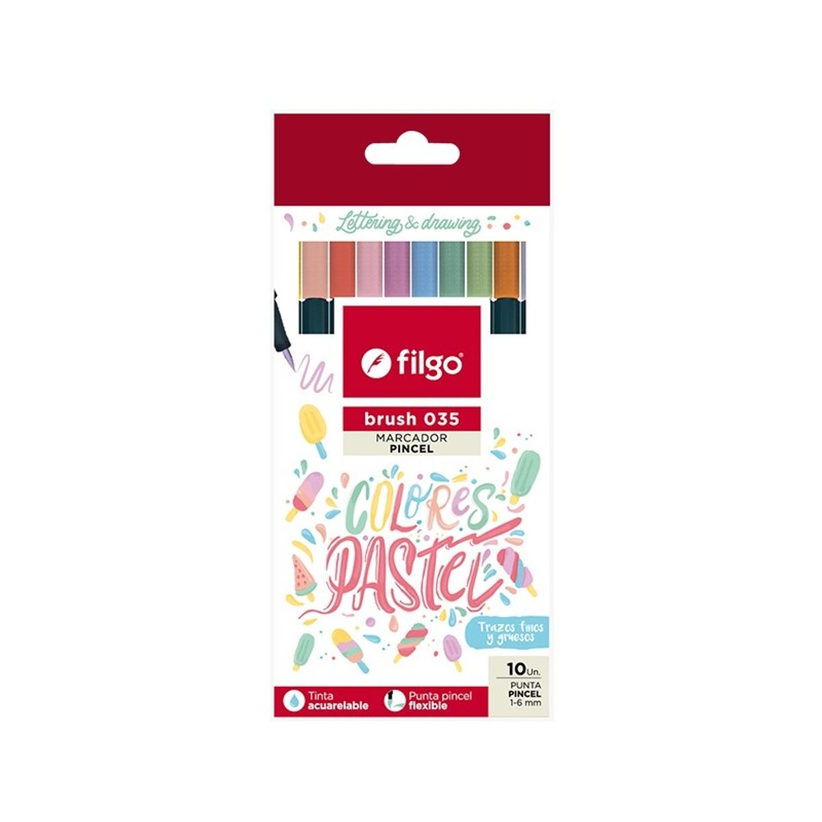FILGO - Marcadores Filgo punta pincel brush 035 pastel